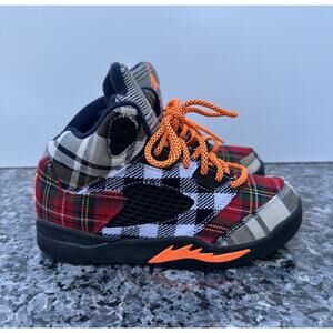 Nike Air Jordan 5 Retro Plaid Boys Size 1Y Athletic Shoes Sneakers FD4812-008